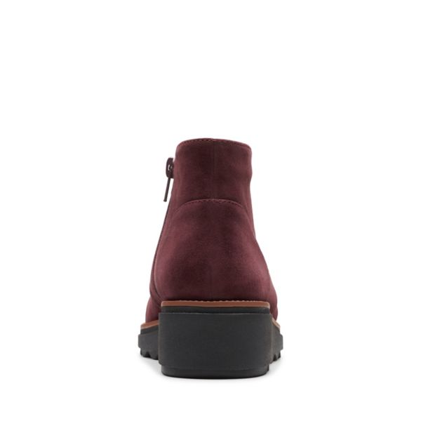 Clarks Womens Sharon Hop Ankle Boots Burgundy | UK-7423189